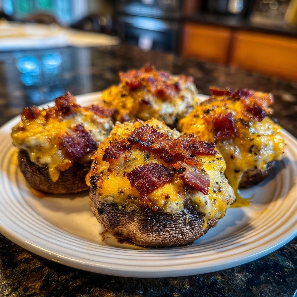 Super Bowl Stuffed Mushrooms