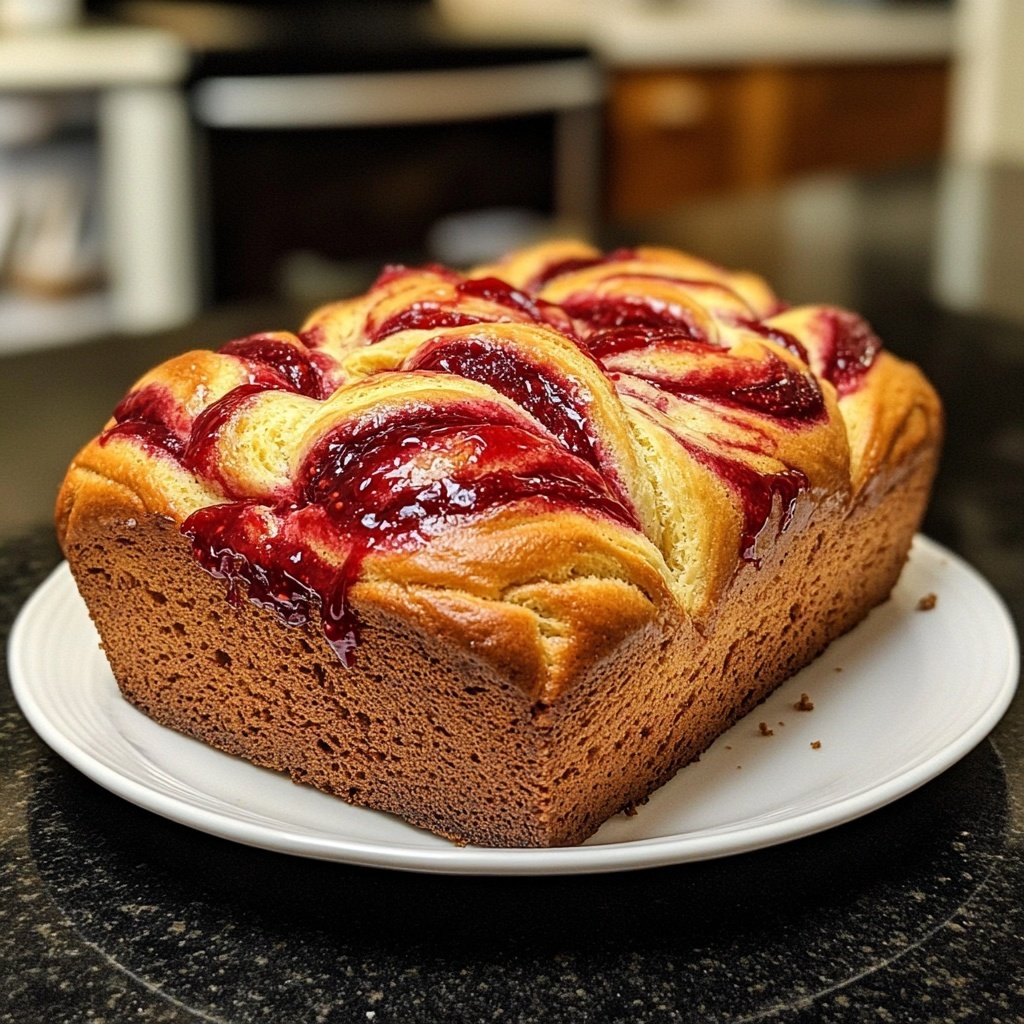 Raspberry Swirl Brioche Loaf Recipe for Breakfast or Dessert