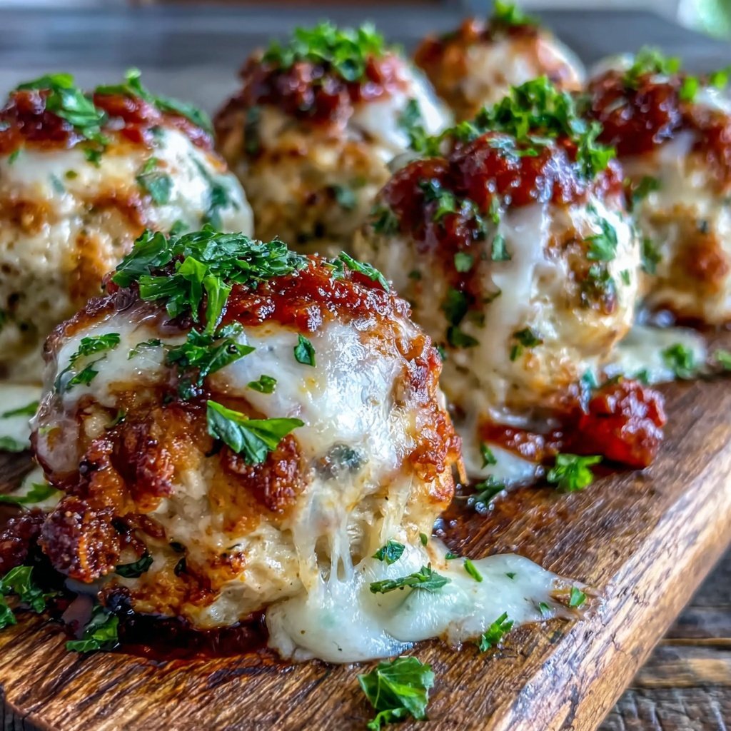 Ground Chicken Parmesan Meatballs