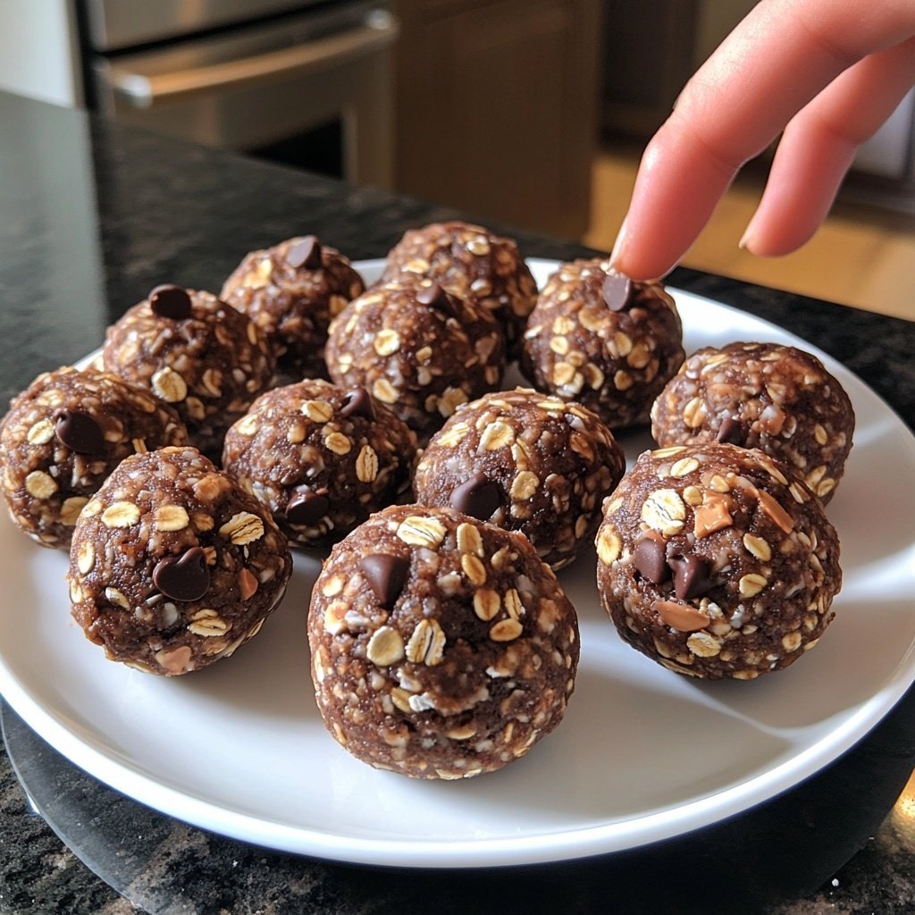 No-bake chocolate protein balls