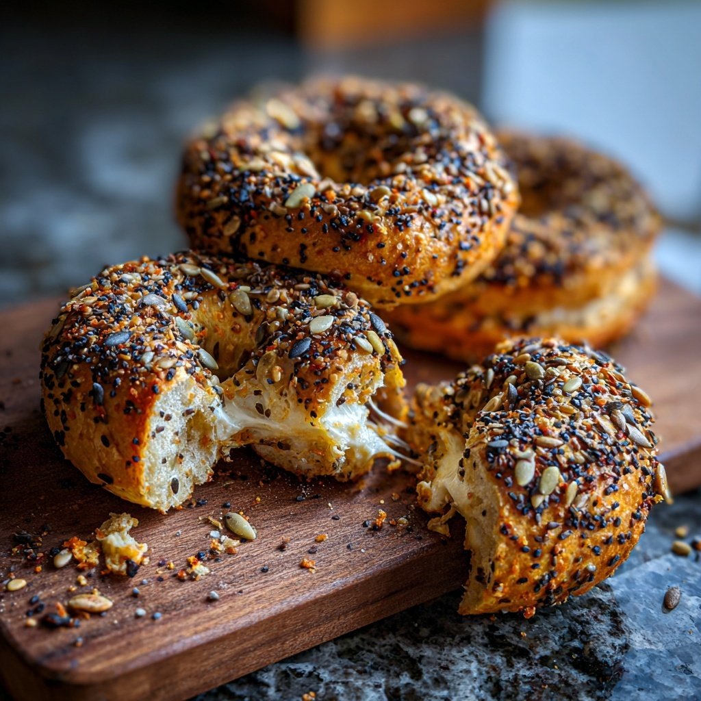 Everything Seed Protein Bagels