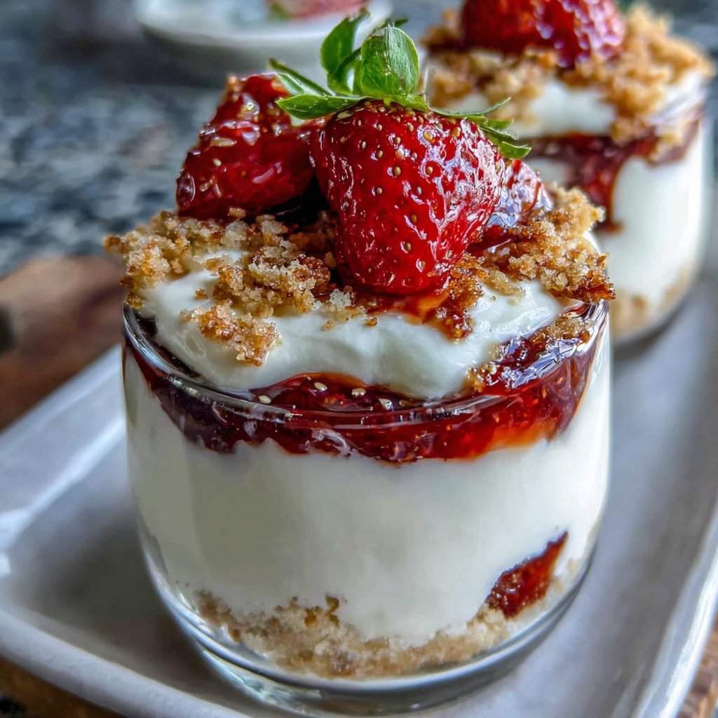 Fresh Strawberry Cream Cups