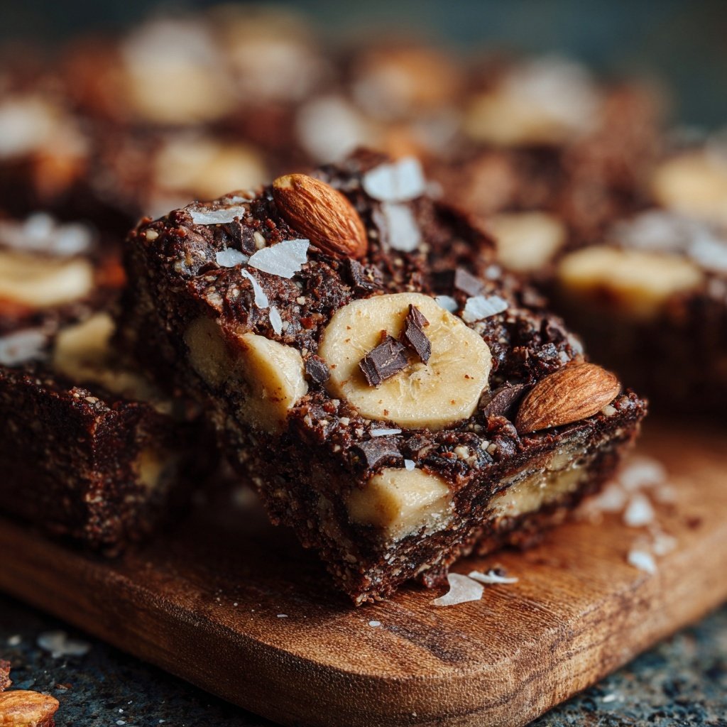 Chocolate Banana Almond Snack Bars