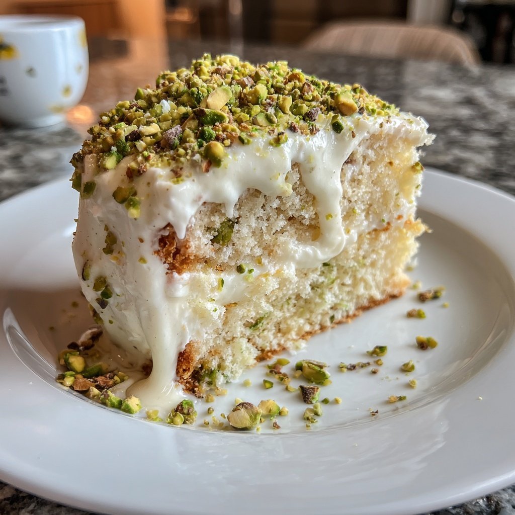 Mini Heart Cake with Pistachio