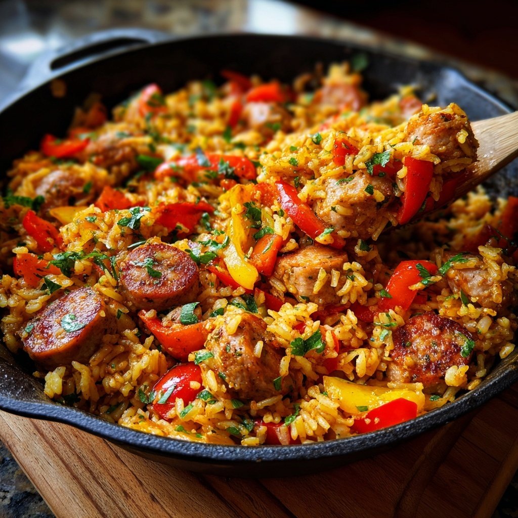 One Pan Chicken Sausage And Rice