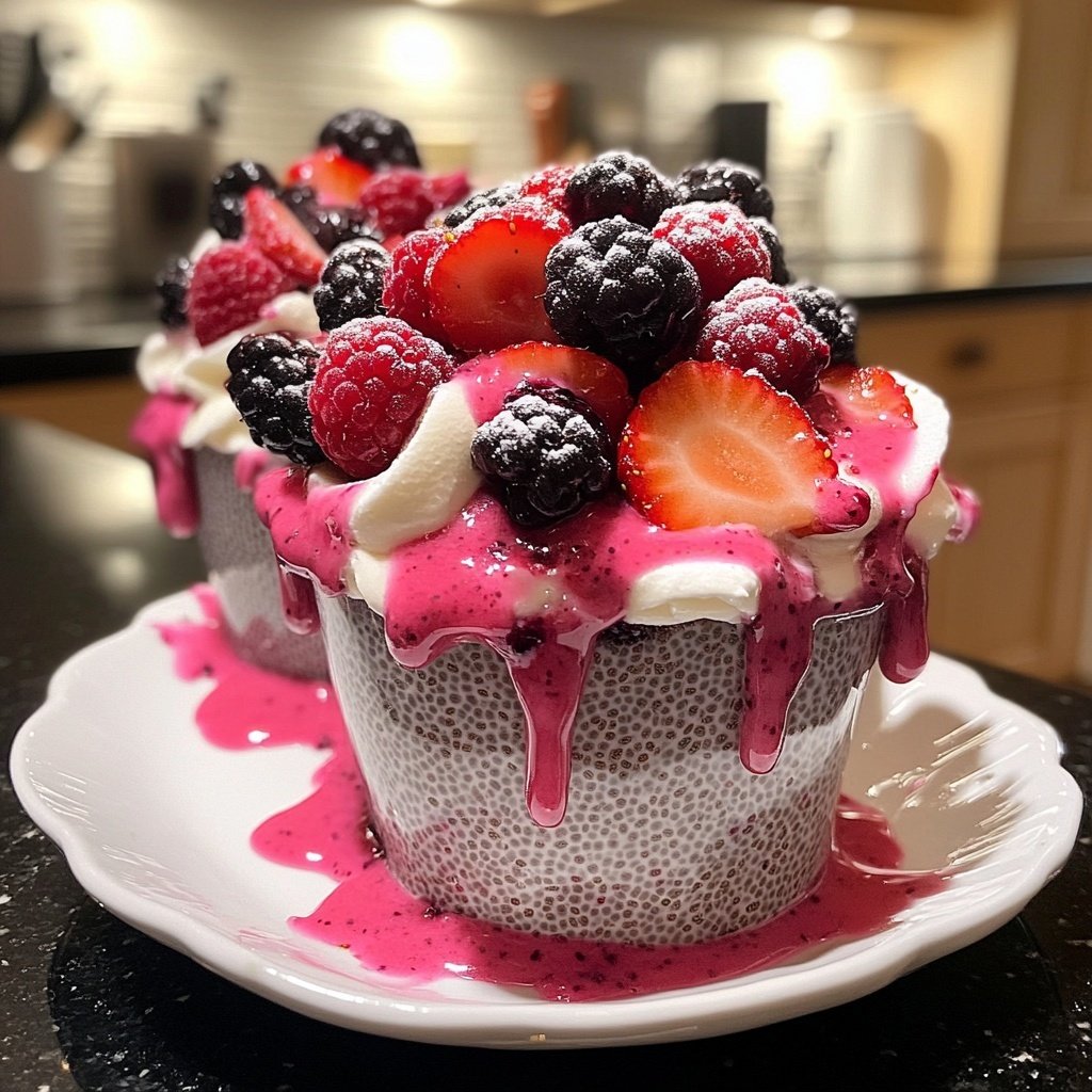 Valentine Breakfast Berry Chia Parfaits