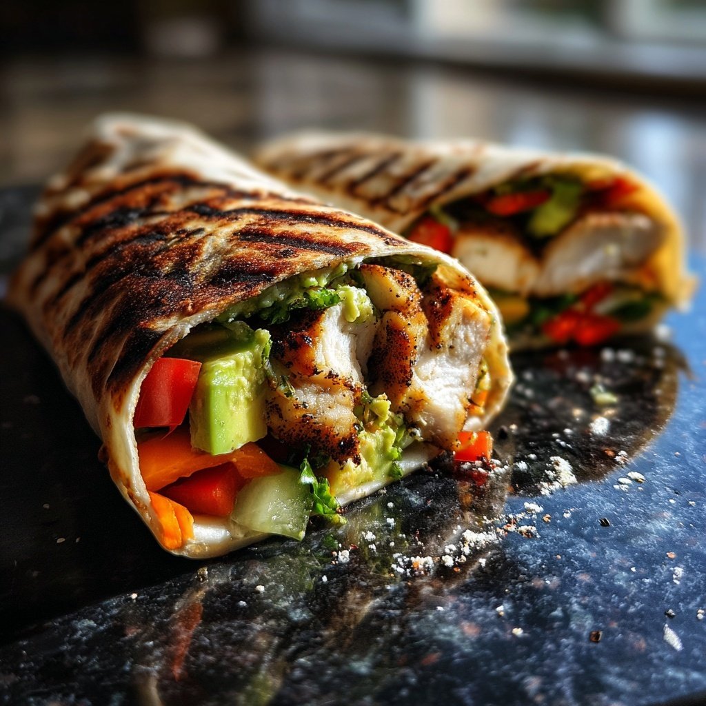 High Protein Grilled Chicken Wrap