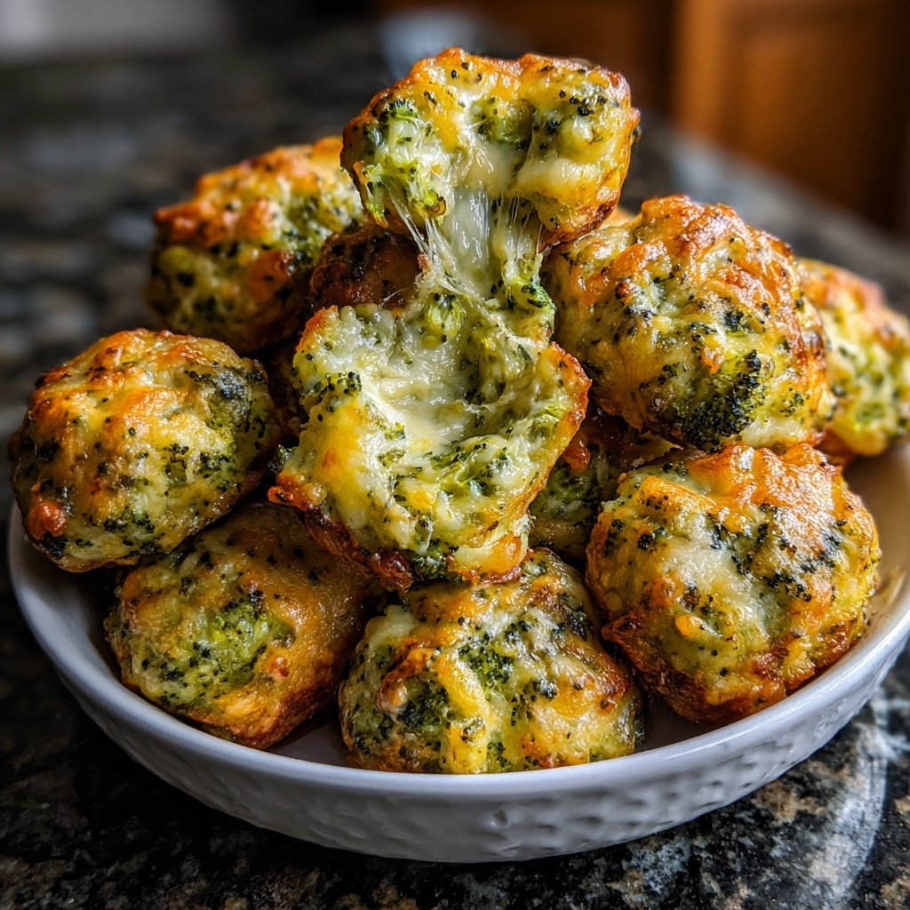 Super Bowl Party Food Cheesy Broccoli Bites