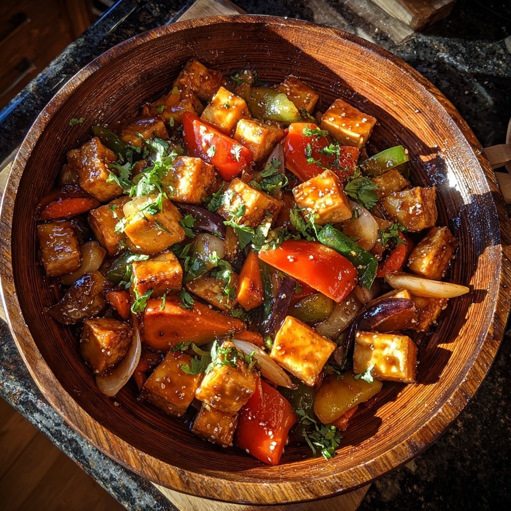 Honey Garlic Tofu Stir Fry