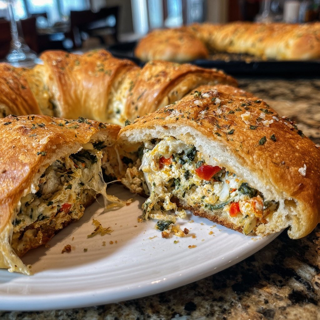 Super Bowl Food Stuffed Crescent Veggie Rolls